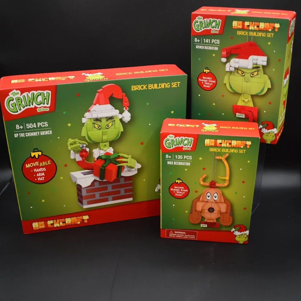 Dr.Seuss The GRINCH Brickcraft Building Set with Max Compatible Lego, New in Box